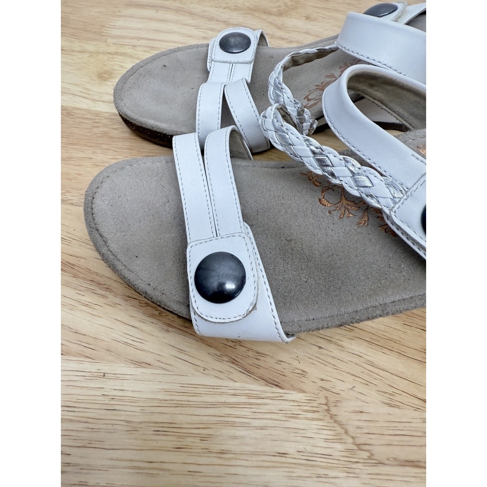 Aetrex Lydia Adjustable Wedge slip on sandal white size 10‎ #50 - Picture 8 of 10